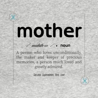 Mother  Definition  Gift Typography Print Art Print Printable Quotes T-Shirt